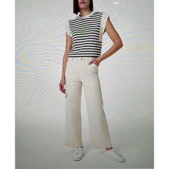 Spanx Womens Beige Wide-Leg Utility Pants Size G Cotton Blend With Pockets - Picture 1 of 16